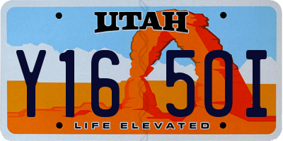 UT license plate Y165OI