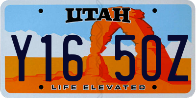 UT license plate Y165OZ