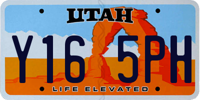 UT license plate Y165PH