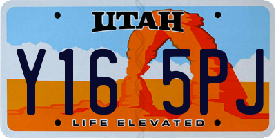 UT license plate Y165PJ
