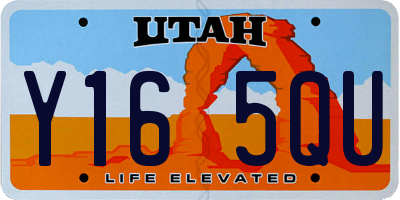 UT license plate Y165QU
