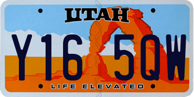 UT license plate Y165QW