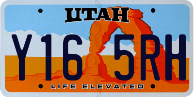 UT license plate Y165RH
