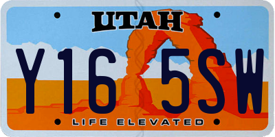 UT license plate Y165SW