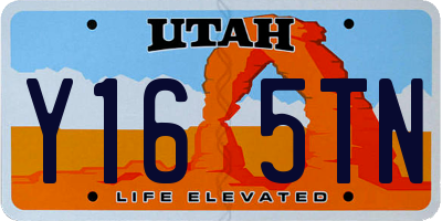 UT license plate Y165TN