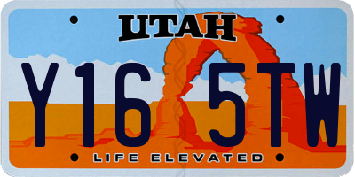UT license plate Y165TW