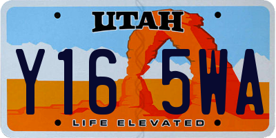 UT license plate Y165WA