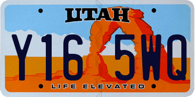 UT license plate Y165WQ