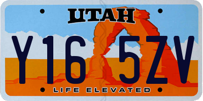 UT license plate Y165ZV