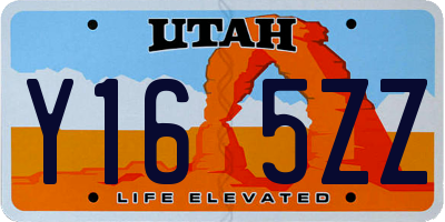 UT license plate Y165ZZ