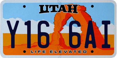 UT license plate Y166AI