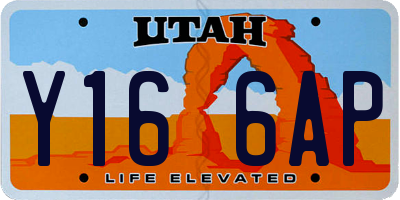 UT license plate Y166AP