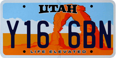 UT license plate Y166BN
