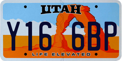 UT license plate Y166BP