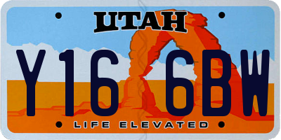 UT license plate Y166BW