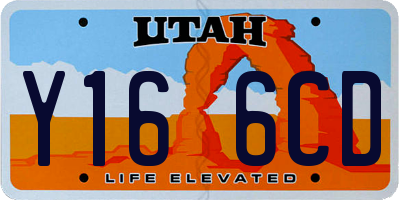 UT license plate Y166CD