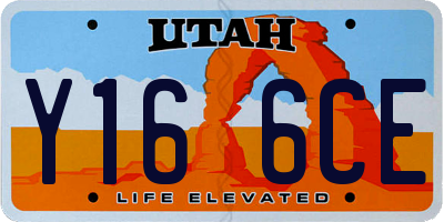 UT license plate Y166CE