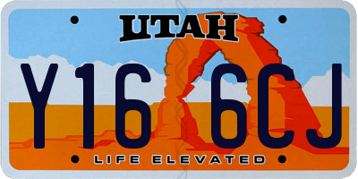 UT license plate Y166CJ