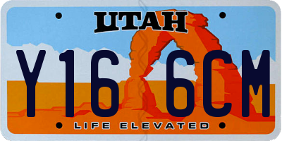 UT license plate Y166CM
