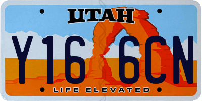 UT license plate Y166CN