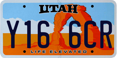 UT license plate Y166CR
