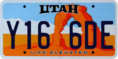 UT license plate Y166DE