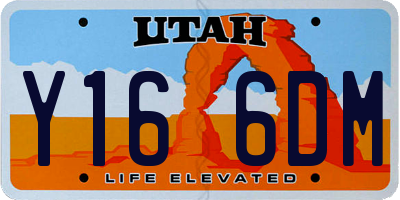 UT license plate Y166DM