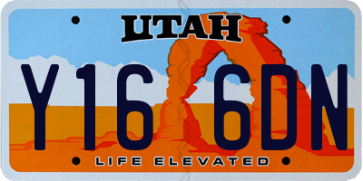 UT license plate Y166DN