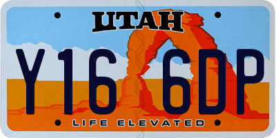 UT license plate Y166DP