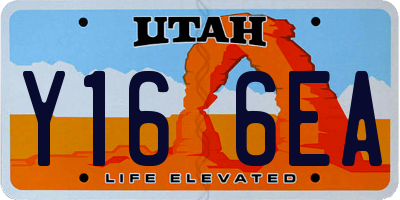 UT license plate Y166EA