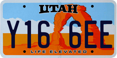 UT license plate Y166EE
