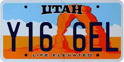 UT license plate Y166EL