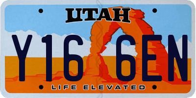 UT license plate Y166EN