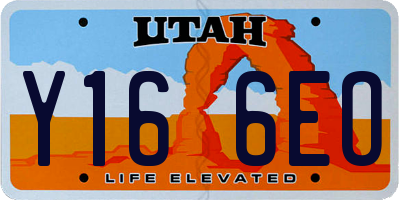 UT license plate Y166EO