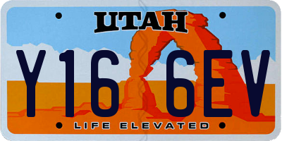 UT license plate Y166EV