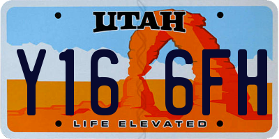 UT license plate Y166FH