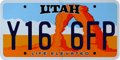 UT license plate Y166FP