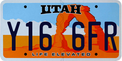 UT license plate Y166FR