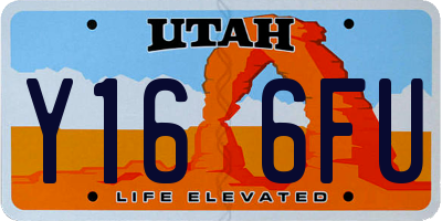 UT license plate Y166FU