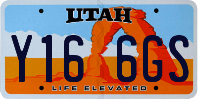 UT license plate Y166GS