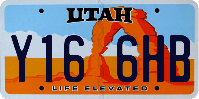 UT license plate Y166HB