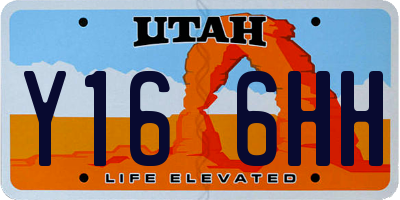 UT license plate Y166HH