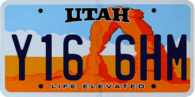 UT license plate Y166HM