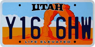 UT license plate Y166HW