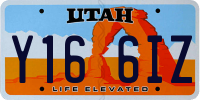 UT license plate Y166IZ