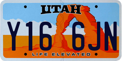 UT license plate Y166JN