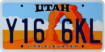 UT license plate Y166KL
