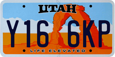 UT license plate Y166KP