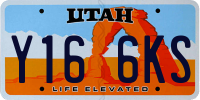 UT license plate Y166KS