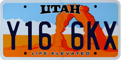 UT license plate Y166KX